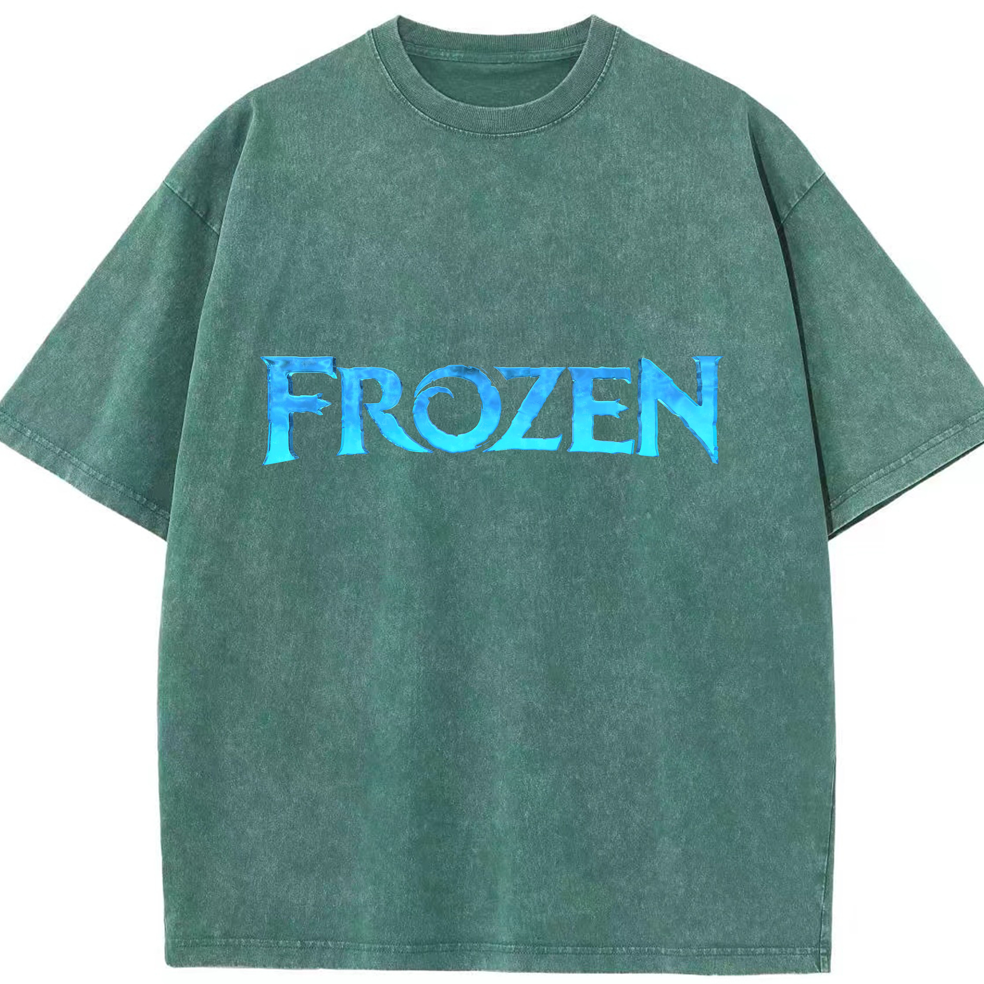 （画像用） アナと雪の女王 アンナ エルサ Frozen Anna Elsa 綿100% ヴィンテージ風 半袖Tシャツ（フロントプリント）